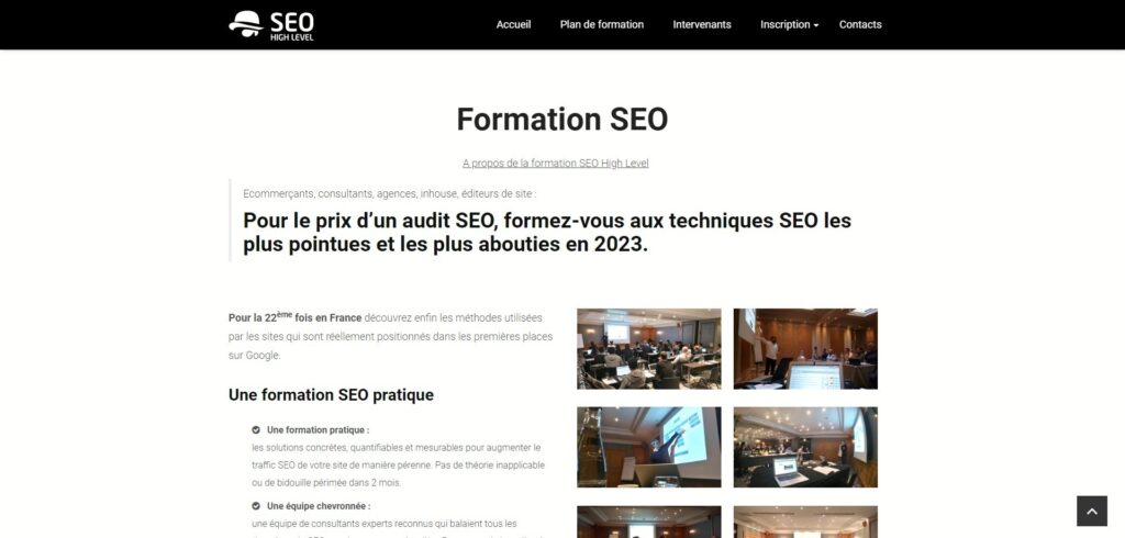 formation seo avancée seo high level