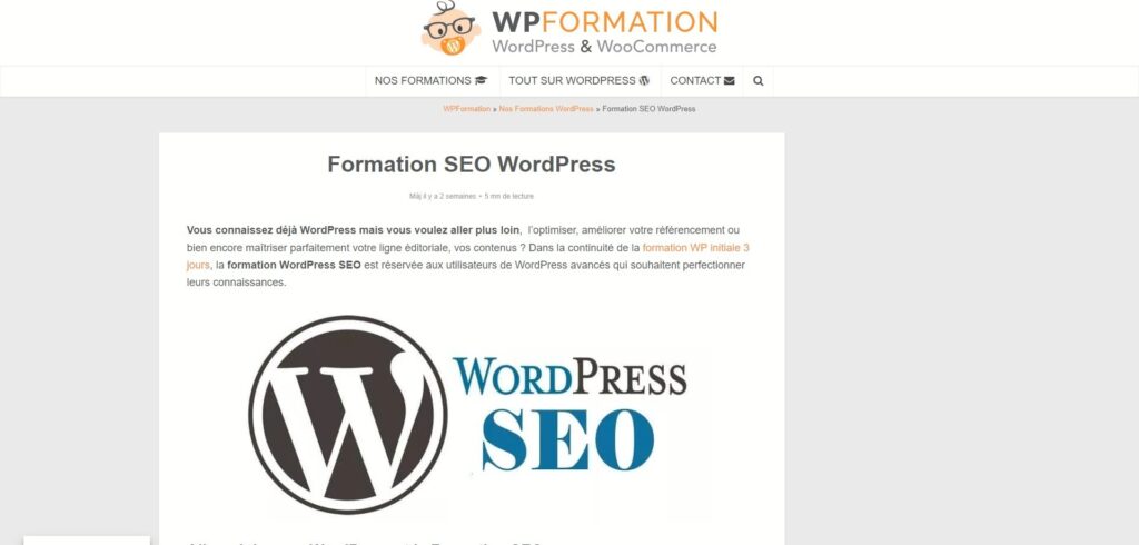 formation seo wordpress wpformation