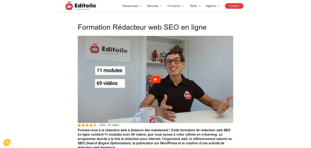 formation redaction web editoile