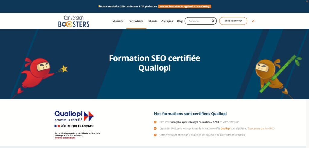 formation seo qualiopi conversion boosters