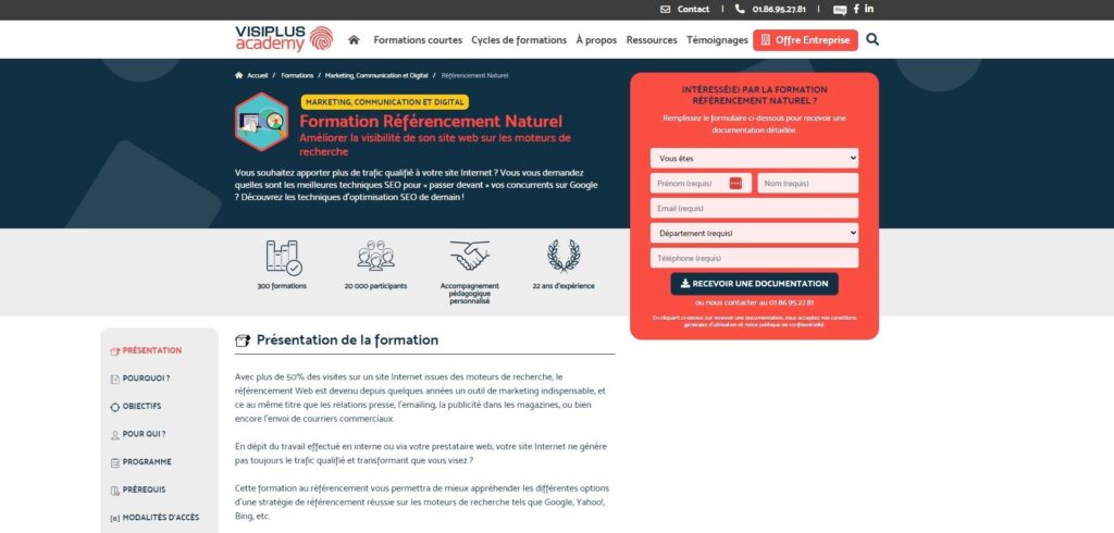 formation seo diplomante visiplpus academy